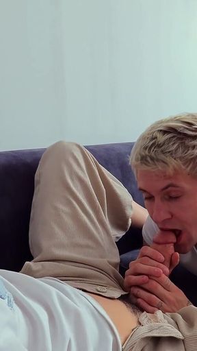 Guy Took a Pornstar Home After Dinner and Let Him Destroy His Throat and Tight Hole