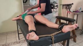 Mexican Girl tickled on the table
