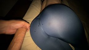my fitness roommate let me cum on her big ass - CUM ON CLOTHES