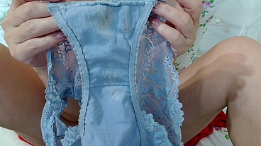 Lick my dirty panties with cum.