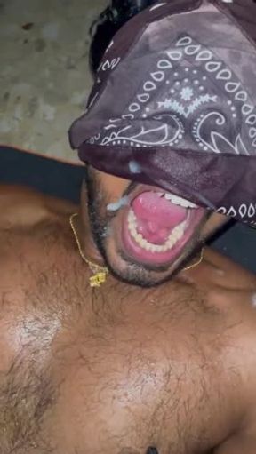 slave boy eating my cum