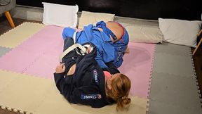 Part 2 - Hot Girl in Tiny Bikini Under Judo Gi Crushes and Humiliates Man – Real Mixed Wrestling Domination