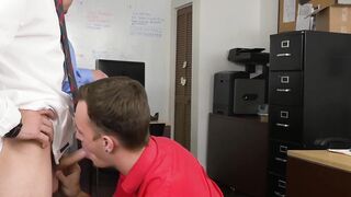 Assfucked newbie quickly learns new office regulations