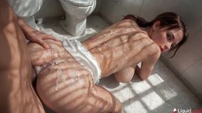 my older stepsister begged me to cum all over her and fuck her in the bathroom[ai]