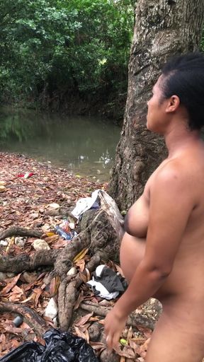 Sucking cock and having sex with stranger outdoors horny