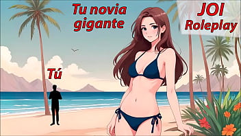 JOI hentai con una mujer gigante. Audio Roleplay en espa&ntilde_ol.