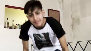 SayUncleNetwork.com - Small-framed Latino twink's journey to gay with cock sucking