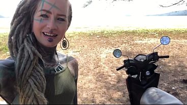 Beach Tattooed Naked Bitch Public Anal Big Toys, Solo Gape, Motorbike Ride