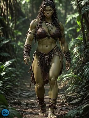 Hot orc babe gets creampied in a fantasy world