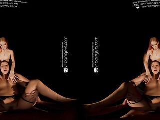 VR Bangers: 2 Ideal Honeys Lick Twats And Bang In Full Darkness Trio ASMR Porn Darksome Side - VR Porn