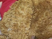 Fucking my best friend teddy bear in his tight ass without a condom (turn up the volume)