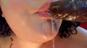 I sucked a very delicious black cock full of cum.