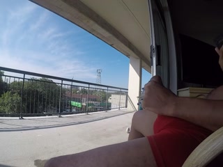 The weather is perfect for a patio pee and a cum.
