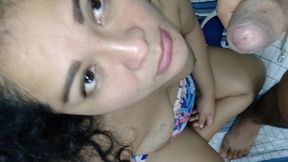 que rico mi cara llena de semen y comer todo lo que queda de leche en la polla facial