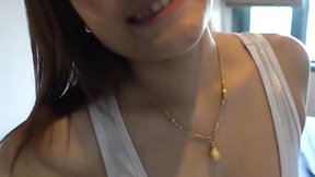 Smiley Blonde Thai Babe Enjoys Her Work