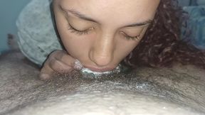 shoving my mouth deep on the bastard's cock, in an extremely deep throat,he fills my throat with cum