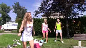 Passionate Sara Desires Outdoors Lesbian Fun With Her Friends Always Ready