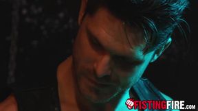 Submissive Grant Ducati takes a crop and electroshocks cattle prodder in the dungeon