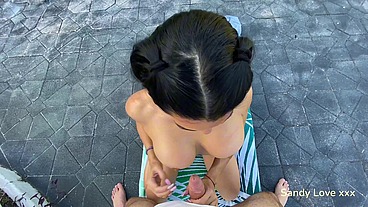Huge Creampie , Sandy craving a big Cock
