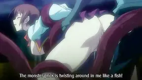 Tentacle Duo Invades Teen Hentai Babe in Steamy DP Fantasy Scene