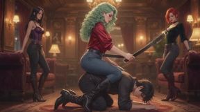 Female Domination Stories #2B: Belted Boot Devotion (Animated)