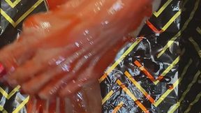 Melove Sexy Small Feet and long Toes getting cherry sauce