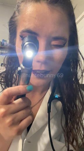 Casual Date Full Body Exam Black Dress White Lab Coat