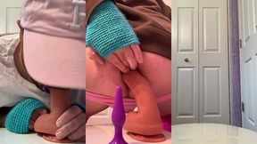 watch the gay dog man slurp up his cummies