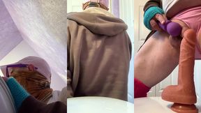 watch the gay dog man slurp up his cummies