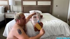 Matt mummifies and tickles Latino amateur Tickle Prince