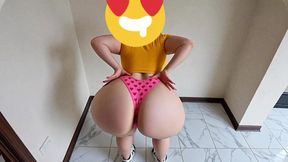 Big-bootied Woman with a Big Butt Shaking It Sexy
