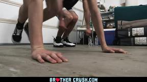 ”BrotherCrush - Hot Stepbrothers Fuck After An Intense Workout”