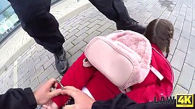 Cindy Shine gets double-teamed by law enforcement in 4K jail footage