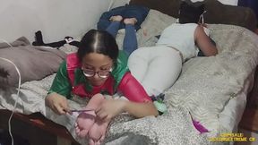 Tickle Halloween tickle Party 2 Artemis and Melina