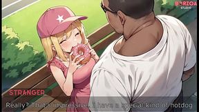 I meet this blonde innocent girl in park and offer her my lolipop