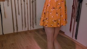 Spanking in Bondage - Sissy Slave Gets a Lesson From Her Mistress