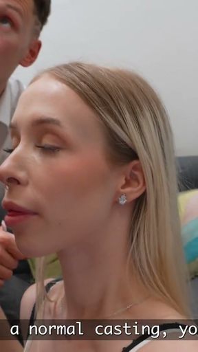 CUCK4K. At the casting, instead of showing his acting talent, he showed how much of a slut his girlfriend is   Clip 2