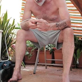 Daddy with Hung Cock Itapapixxl Getting Horny on the Terrace