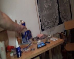 Superb French Slut Assfucked by Two Dudes in the Building