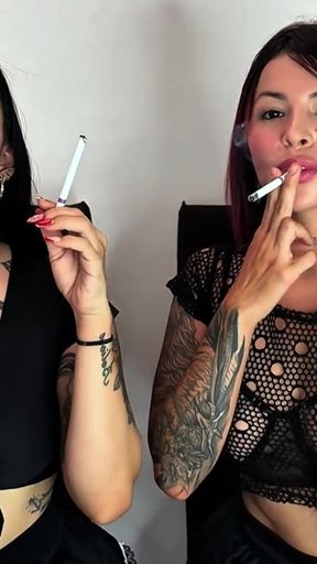We smoke and swallow cigarette butts with my friend   Clip 1