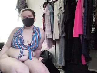 trying on random clothes and teasing the camera both with and without wearing my packer