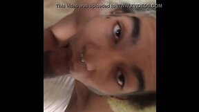 Interracial facial: ebony twink gets covered in bbc cum