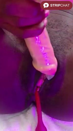 Hot Ebony Black Girl Pussy Fucked by White Cock Big Dildo - MilaHallu