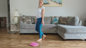 MJ s Pink Sandal Foot Tease and Self Worship