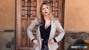 Crazy fuck with hot BBW busty blonde real estate agent Angie Faith all for the sake of my signature on the contract