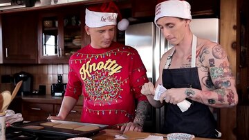 Inked twink gets his butt barebacked after making c