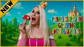 Princess Peach Takes the Power-Up Mushroom and Can’t Stop Growing