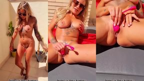 bronzage,douche et orgasme c est comme ca que j aime passer mon dimanche ...