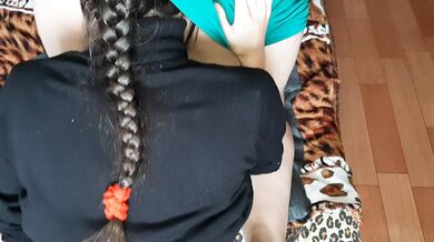 Her dripping pussy grinds on my tongue while I lick her ass raw