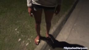 Small tit Pinay fucks random stranger